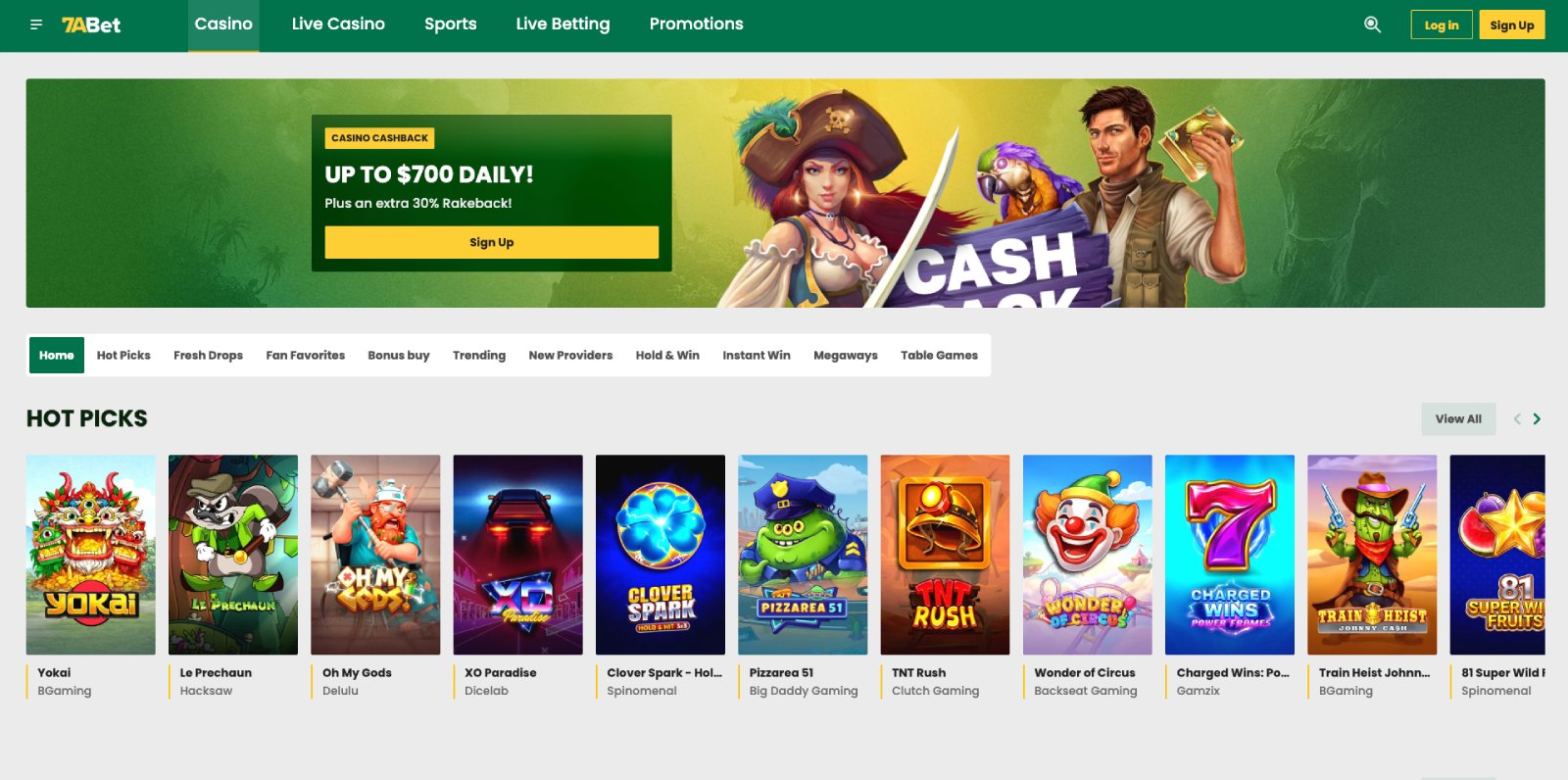 7abet lobby, screenshot