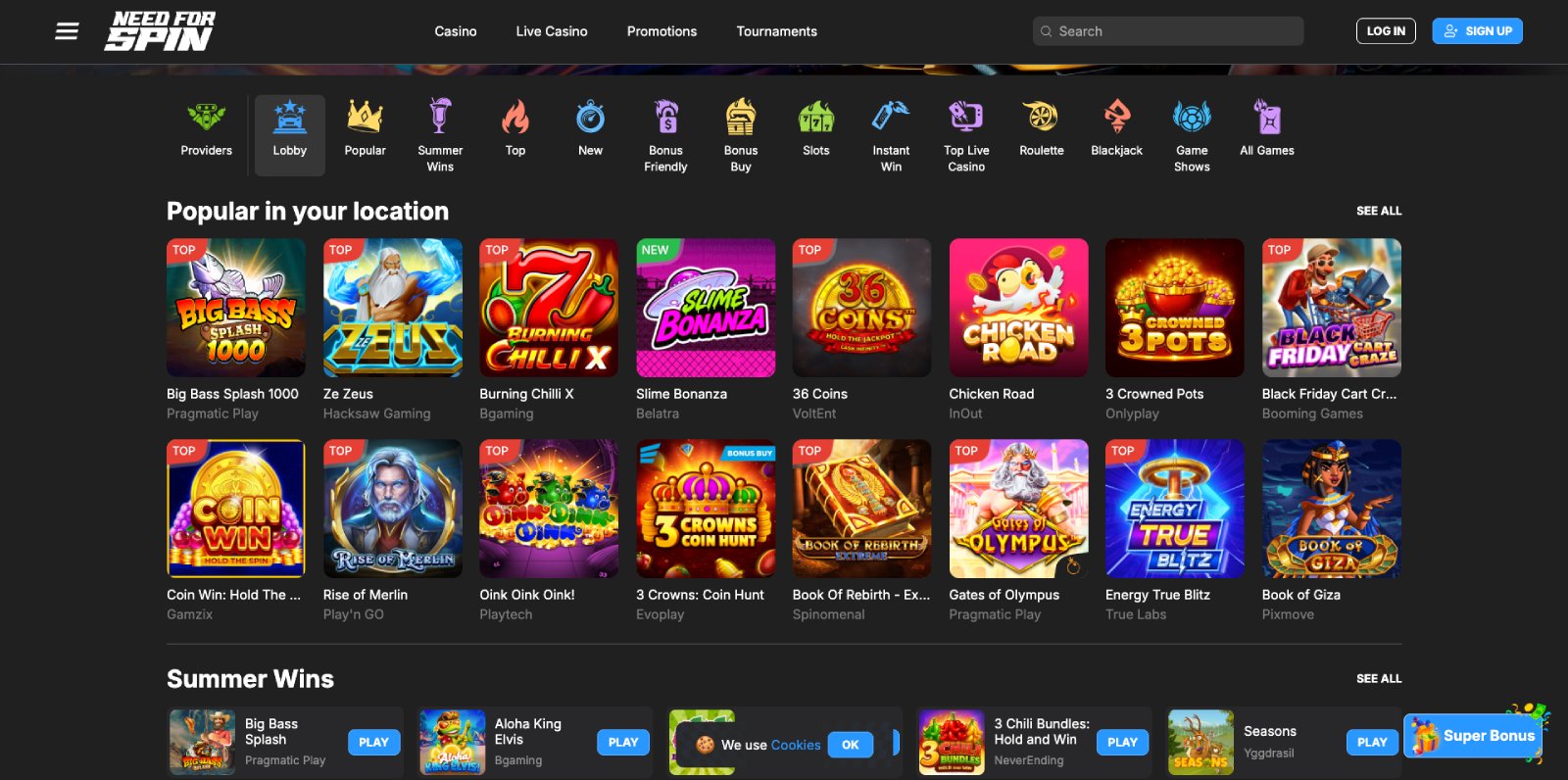 Need for Spin lobby, screenshot