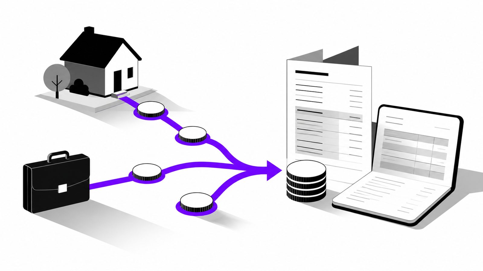 Documents used to prove source of funds such as payslips and bank statements
