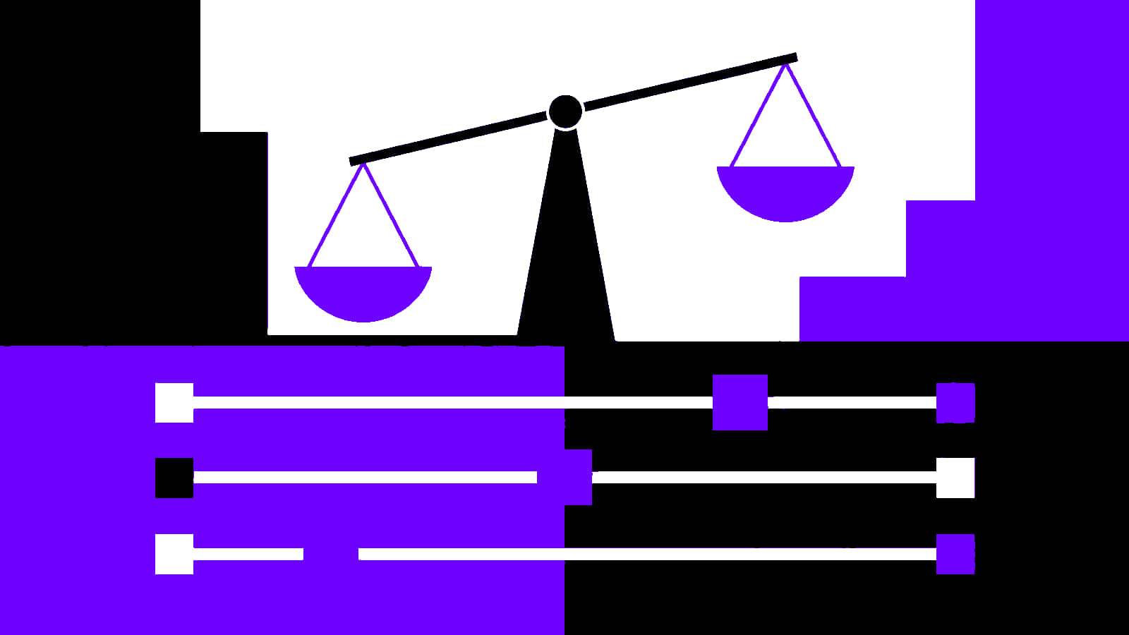Weighted scale above abstract scoring adjustment sliders