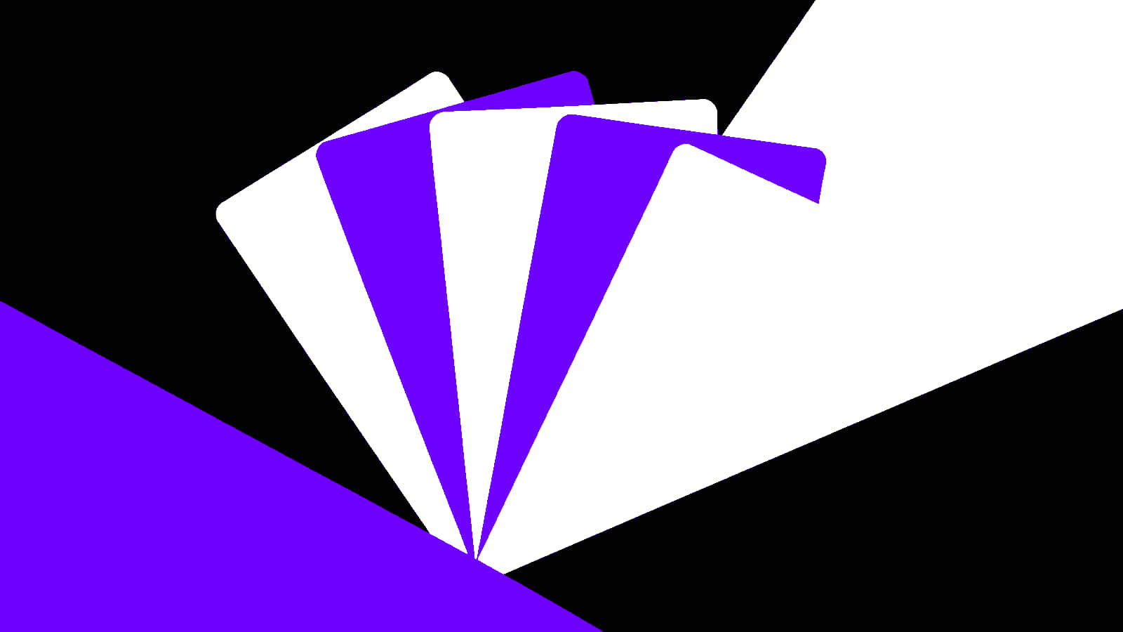 Eventail geometrique de cartes de blackjack